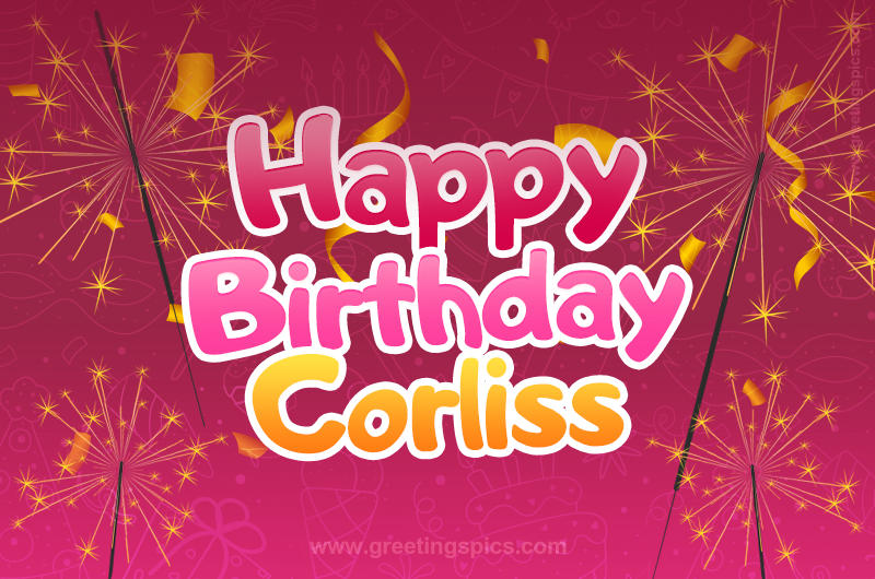 Happy Birthday Corliss Image with sparklers