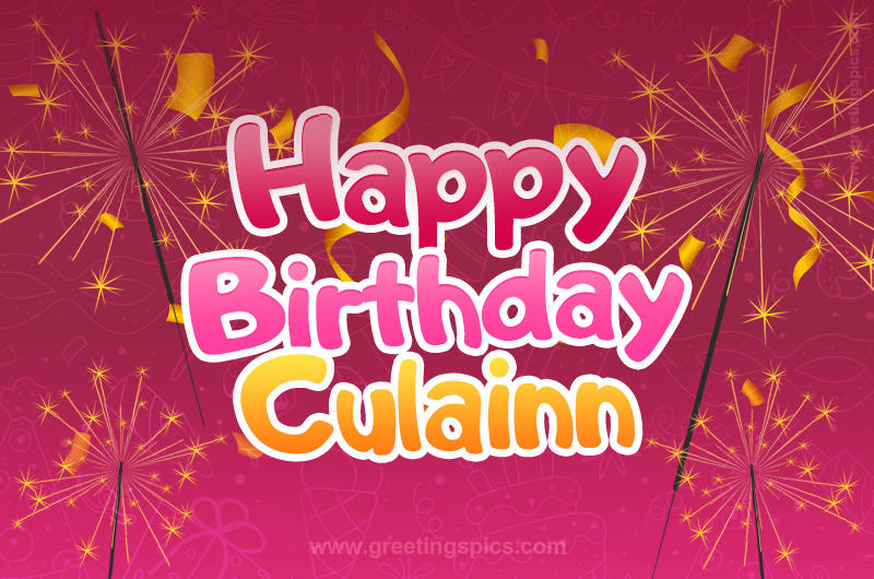 Happy Birthday Culainn Image with sparklers