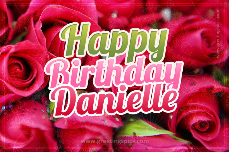 Happy Birthday Danielle beautiful Image with red roses