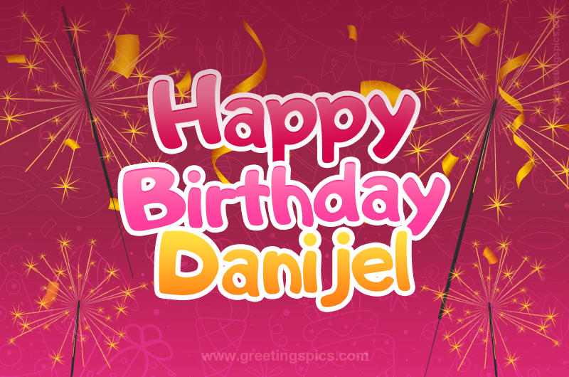 Happy Birthday Danijel Image with sparklers