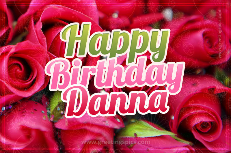 Happy Birthday Danna beautiful Image with red roses