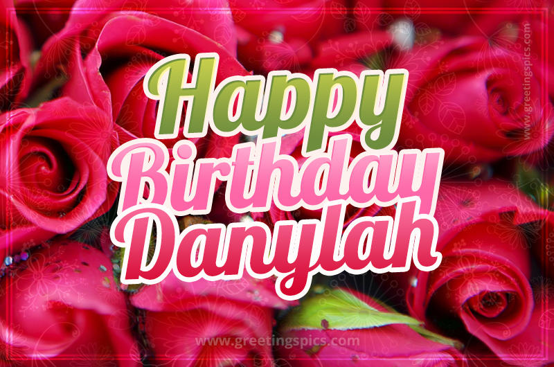 Happy Birthday Danylah beautiful Image with red roses