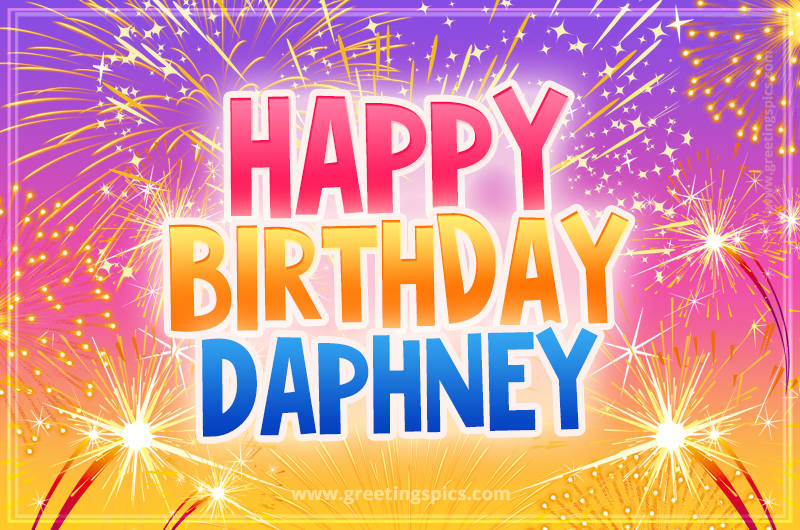 Happy Birthday Daphney Picture with fireworks