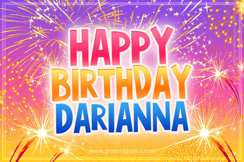 Happy Birthday Darianna Picture with fireworks