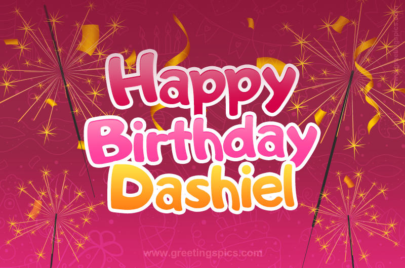 Happy Birthday Dashiel Image with sparklers