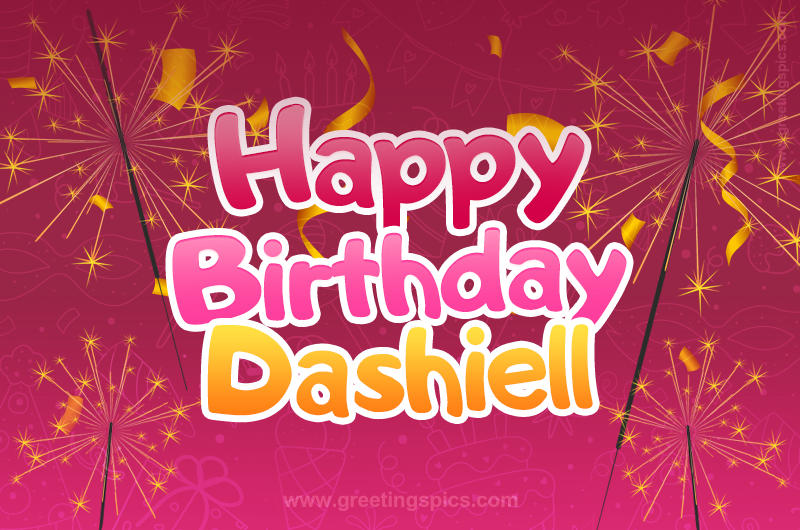 Happy Birthday Dashiell Image with sparklers