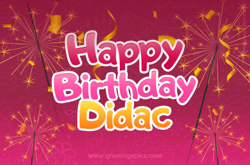 Happy Birthday Didac Image with sparklers