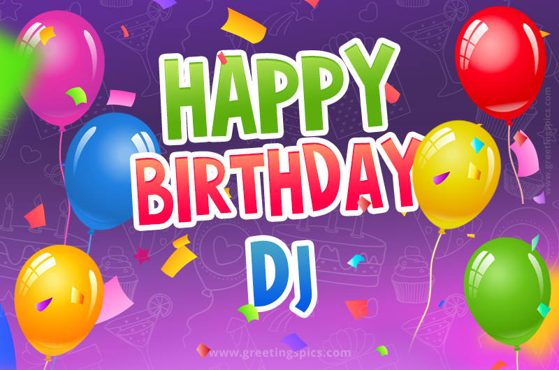 Happy Birthday Dj Festive Greeting Card