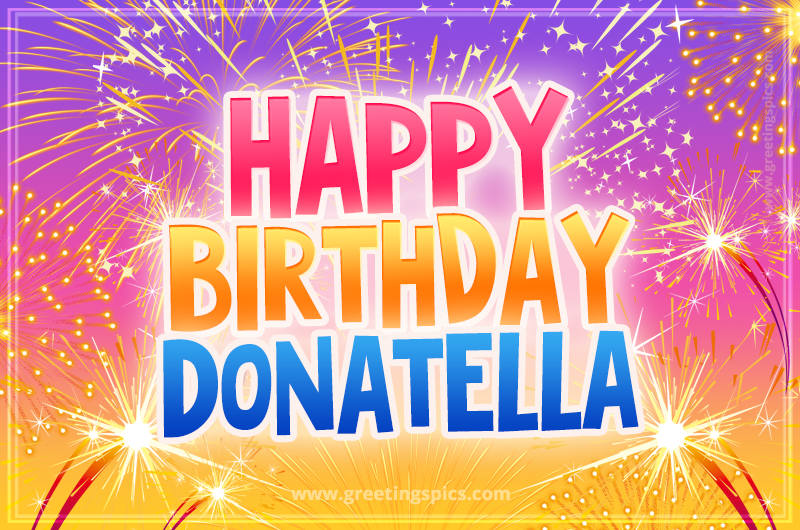 Happy Birthday Donatella Picture with fireworks