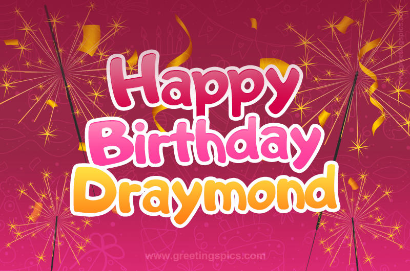 Happy Birthday Draymond Image with sparklers