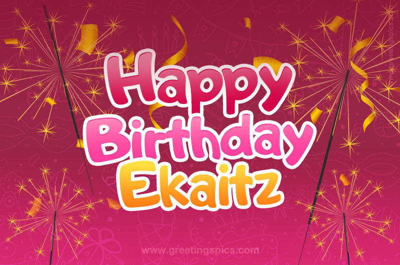 Happy Birthday Ekaitz Image with sparklers