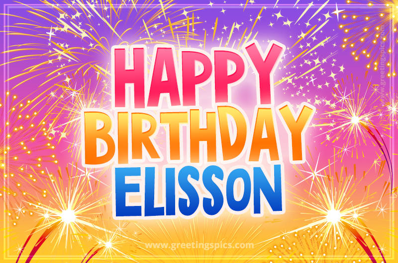 Happy Birthday Elisson Picture with fireworks