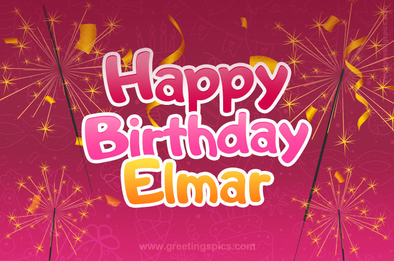 Happy Birthday Elmar Image with sparklers