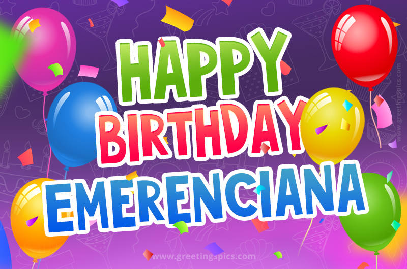 Happy Birthday Emerenciana Festive Greeting Card