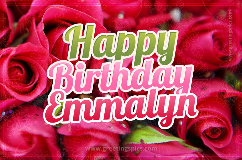 Happy Birthday Emmalyn beautiful Image with red roses