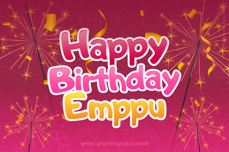 Happy Birthday Emppu Image with sparklers