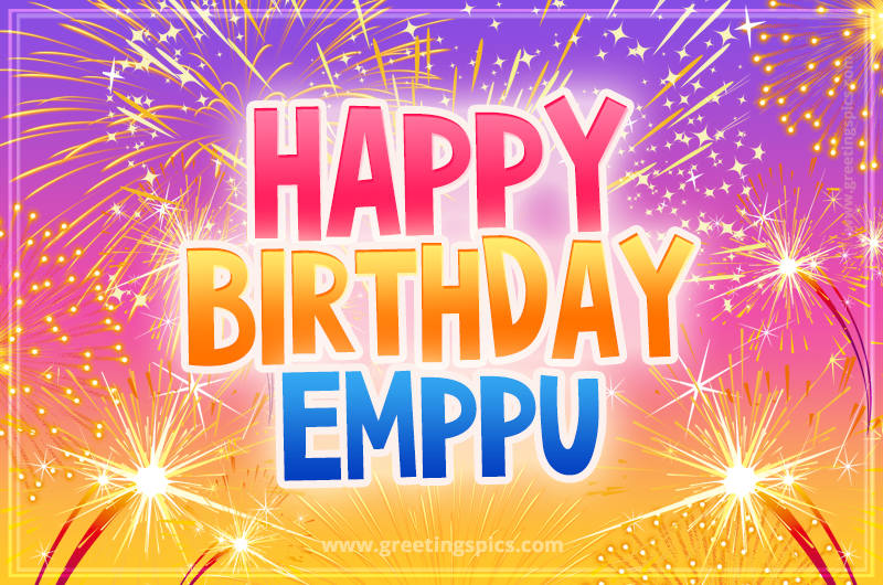 Happy Birthday Emppu Picture with fireworks