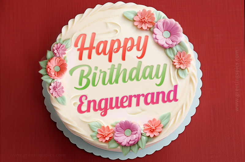 Happy Birthday Enguerrand Cake Image With Name