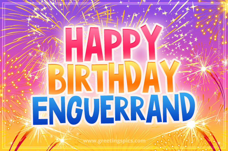 Happy Birthday Enguerrand Picture with fireworks