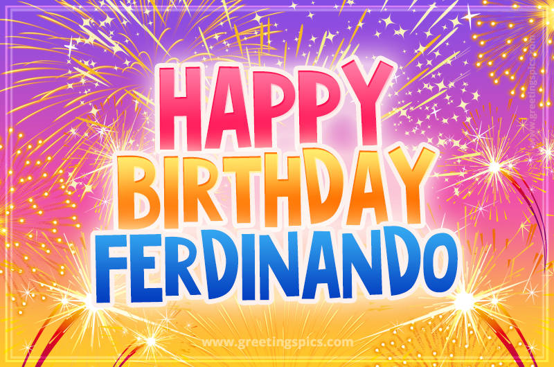 Happy Birthday Ferdinando Picture with fireworks