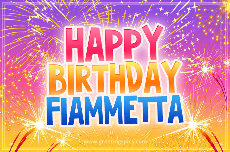 Happy Birthday Fiammetta Picture with fireworks