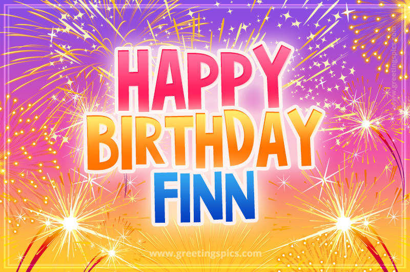 Happy Birthday Finn Picture with fireworks