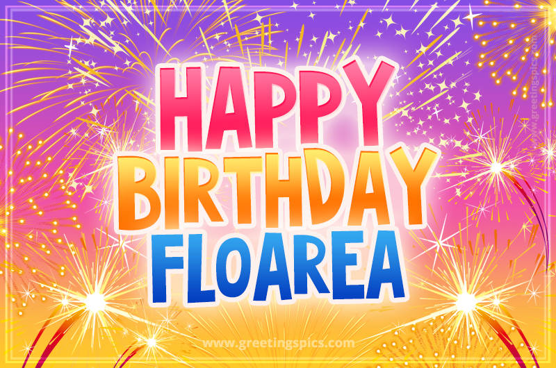 Happy Birthday Floarea Picture with fireworks