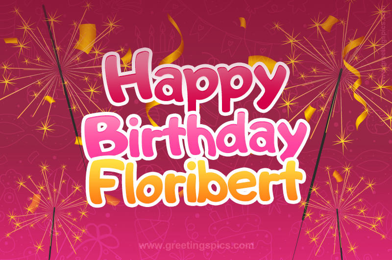 Happy Birthday Floribert Image with sparklers