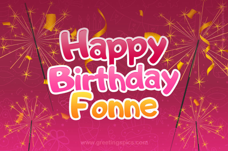 Happy Birthday Fonne Image with sparklers