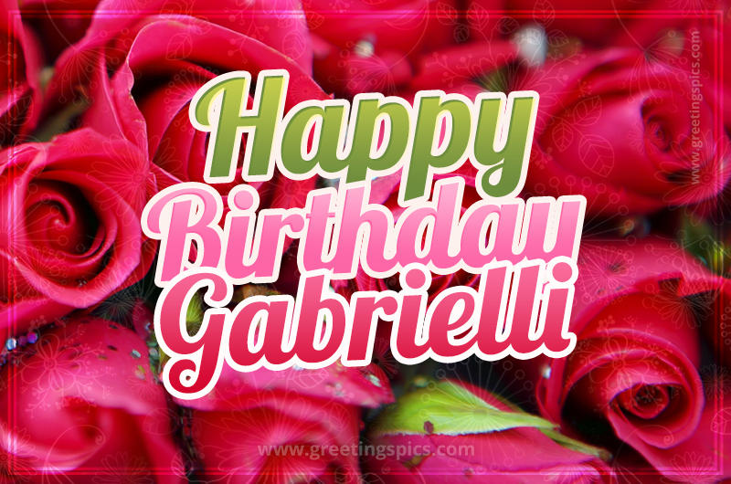 Happy Birthday Gabrielli beautiful Image with red roses