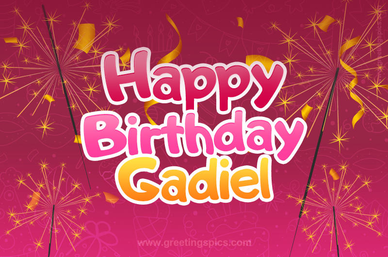 Happy Birthday Gadiel Image with sparklers