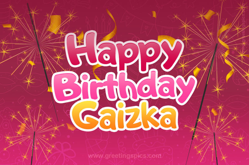 Happy Birthday Gaizka Image with sparklers