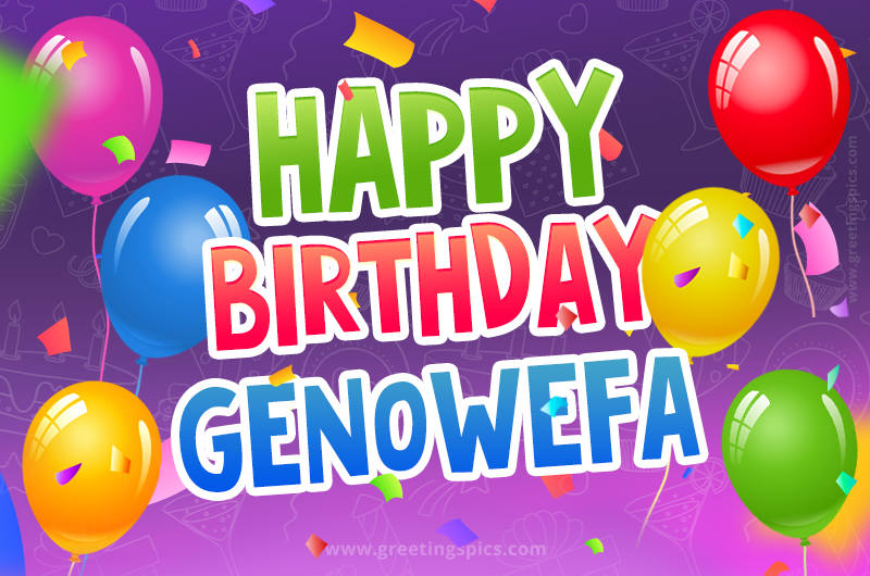 Happy Birthday Genowefa Festive Greeting Card