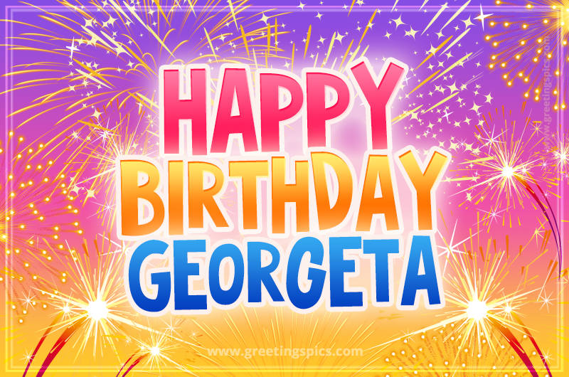 Happy Birthday Georgeta Picture with fireworks