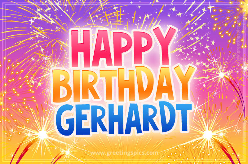 Happy Birthday Gerhardt Picture with fireworks