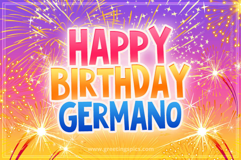 Happy Birthday Germano Picture with fireworks