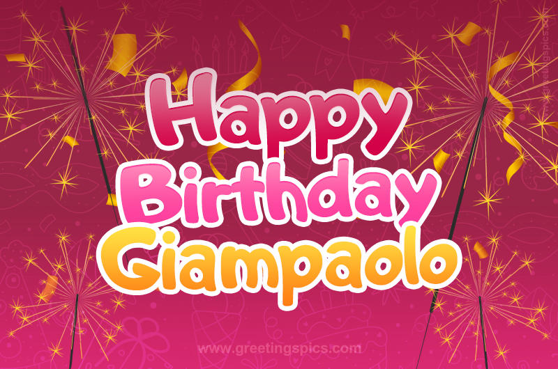 Happy Birthday Giampaolo Image with sparklers