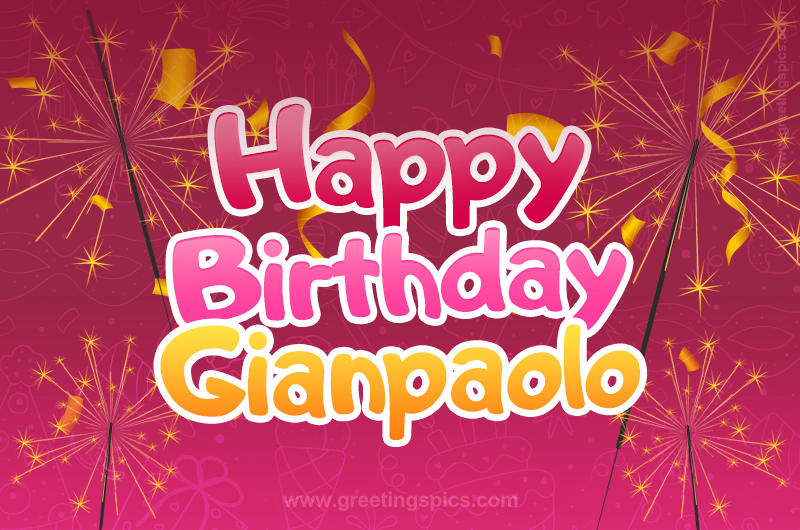 Happy Birthday Gianpaolo Image with sparklers