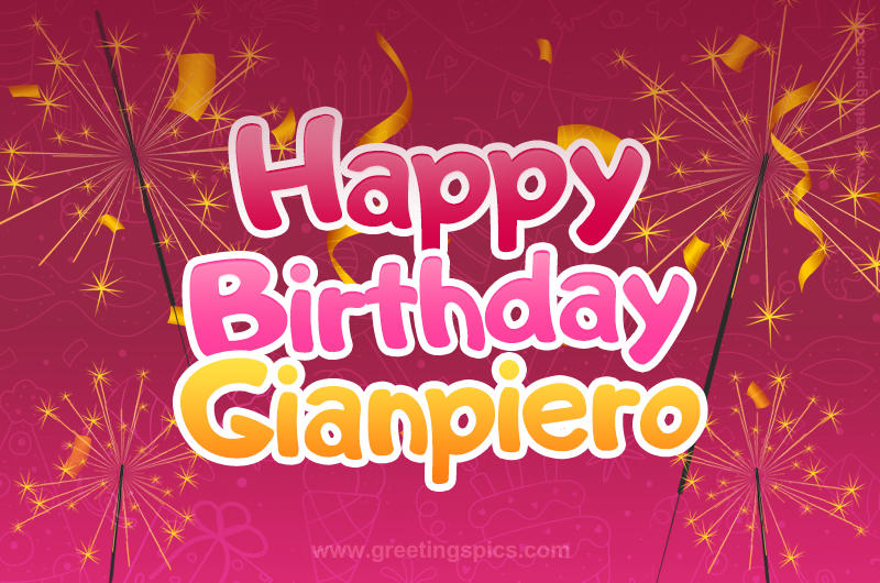 Happy Birthday Gianpiero Image with sparklers