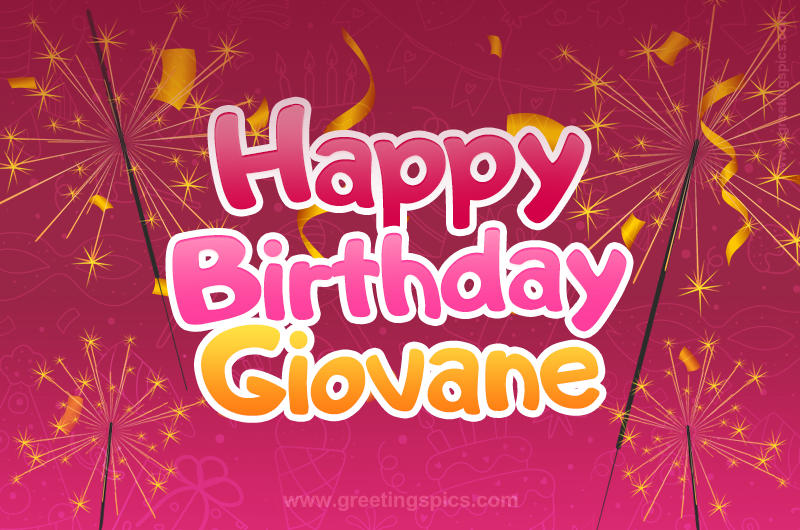 Happy Birthday Giovane Image with sparklers