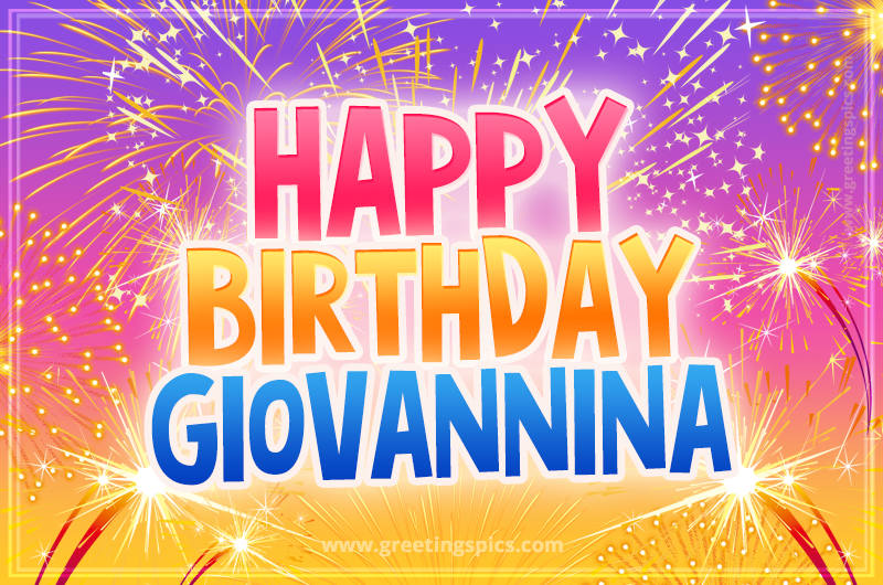 Happy Birthday Giovannina Picture with fireworks