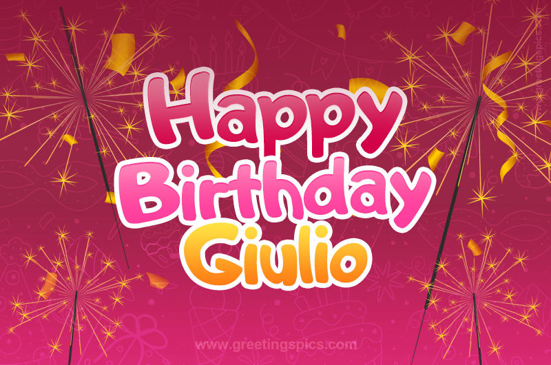 Happy Birthday Giulio Image with sparklers