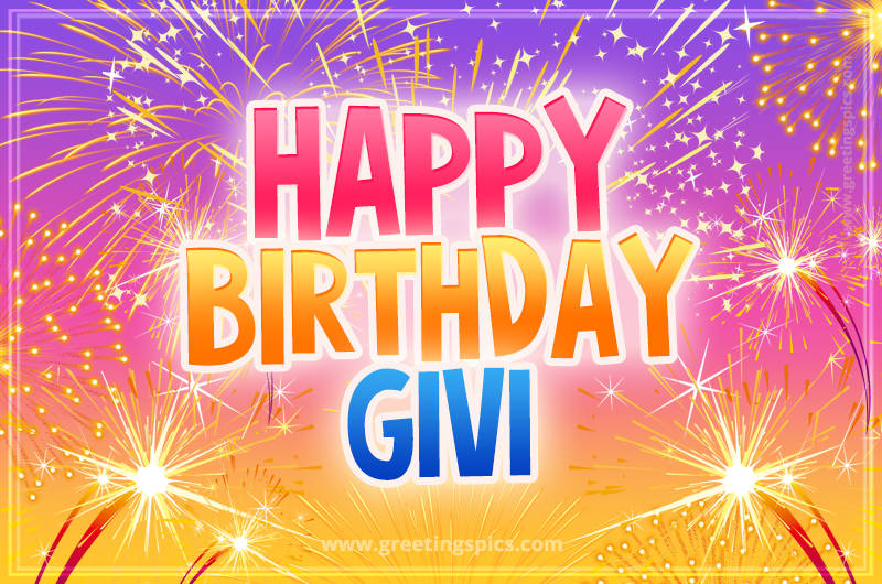 Happy Birthday Givi Picture with fireworks