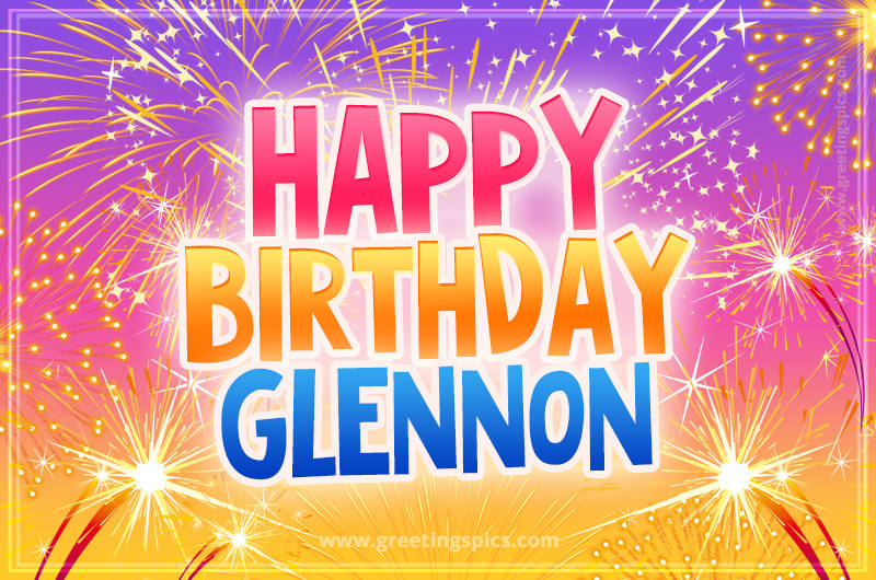 Happy Birthday Glennon Picture with fireworks