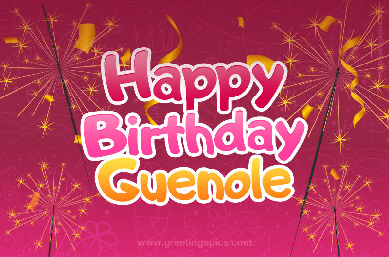 Happy Birthday Guenole Image with sparklers