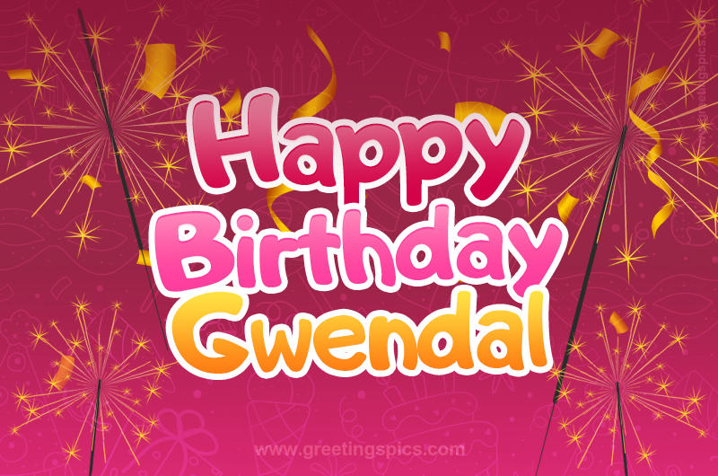 Happy Birthday Gwendal Image with sparklers