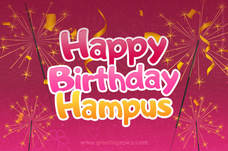 Happy Birthday Hampus Image with sparklers