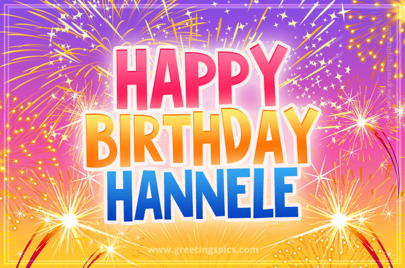 Happy Birthday Hannele Picture with fireworks