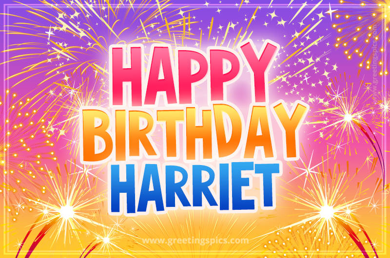 Happy Birthday Harriet Picture with fireworks