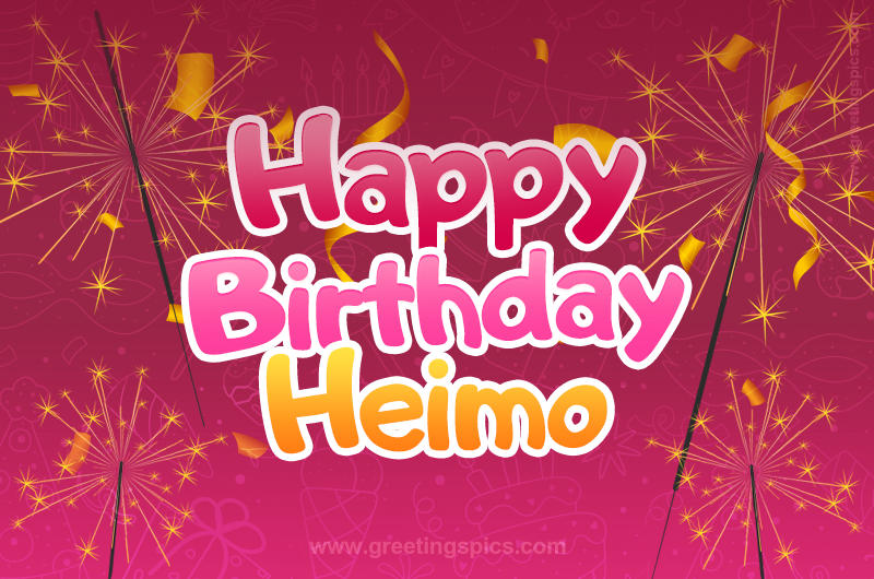 Happy Birthday Heimo Image with sparklers